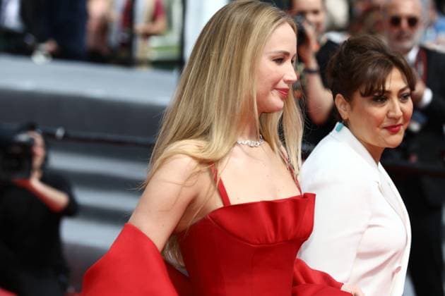 May 21, 2023, Cannes, Cote d Azur, France: JENNIFER LAWRENCE attends the screening of Anatomy of a Fall during the 76th Annual Cannes Film Festival at Palais des Festivals on May 21, 2023 in Cannes, France Cannes France - ZUMAc179 20230521_zep_c179_190 Copyright: xMickaelxChavetx