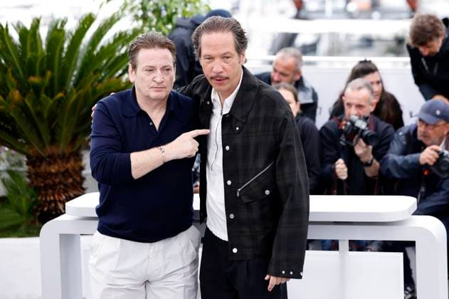 Benoit Magimel and Reda Kateb at the photocall for the feature film Omar la fraise The King of Algiers at the Festival de Cannes 2023 76 Cannes International Film Festival at the Palais des Festivals Cannes, 21 05 2023. Foto:xS.xGabschx xFuturexImage