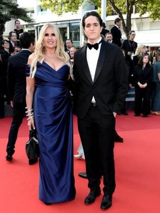 76th Cannes Film Festival 2023, evening 6 - red carpet of the film Firebrand (Le Jeu De La Reine) In the photo: Tiziana Rocca with her son Vittorio Base  Copyright: xAlbertoxTerenghix xipa-agency.nex xPoolxPhotoxEventsx01x IPA_IPA38104651