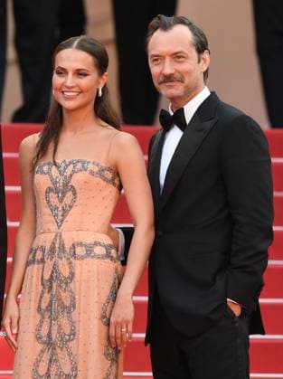 Swedish actress Alicia Vikander and British actor Jude Law attend the premiere of Firebrand at the 76th Cannes Film Festival at Palais des Festivals in Cannes, France on Sunday, May 21, 2023.  CAN20230521178 RUNExHELLESTAD