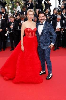 Verena Kerth with partner Marc Terenzi at the premiere of the feature film Firebrand at the Festival de Cannes 2023 76 Cannes International Film Festival at the Palais des Festivals Cannes, 21 05 2023 Foto:xS.xGabschx xFuturexImage