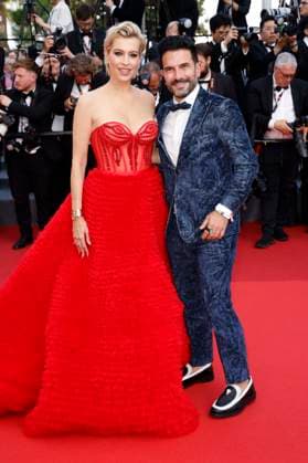 Verena Kerth with partner Marc Terenzi at the premiere of the feature film Firebrand at the Festival de Cannes 2023 76 Cannes International Film Festival at the Palais des Festivals Cannes, 21 05 2023 Foto:xS.xGabschx xFuturexImage