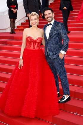 Verena Kerth with partner Marc Terenzi at the premiere of the feature film Firebrand at the Festival de Cannes 2023 76 Cannes International Film Festival at the Palais des Festivals Cannes, 21 05 2023 Foto:xS.xGabschx xFuturexImage