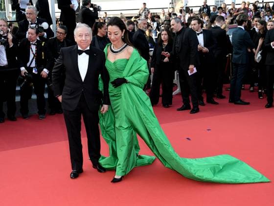 76th Cannes Film Festival 2023, evening 6 - red carpet of the film Firebrand (Le Jeu De La Reine) Pictured: Michelle Yeoh, Jean Todt  Copyright: xAlbertoxTerenghix xipa-agency.nex xPoolxPhotoxEventsx01x IPA_IPA38109452