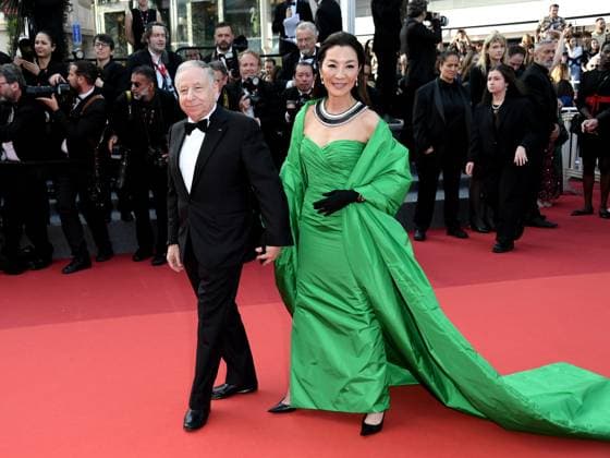 76th Cannes Film Festival 2023, evening 6 - red carpet of the film Firebrand (Le Jeu De La Reine) Pictured: Michelle Yeoh, Jean Todt  Copyright: xAlbertoxTerenghix xipa-agency.nex xPoolxPhotoxEventsx01x IPA_IPA38109456