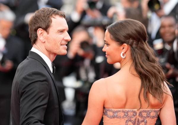 The Firebrand Red Carpet Premiere at the 76th Edition of the Cannes Film Festival Actress Alicia Vikander and husband Michael Fassbender attend the movie screening and red carpet event for Firebrand , which is in competition during the 76th edition of the Cannes Film Festival on May 21 2023, in Cannes, France Cannes Palace of Festivals and Congresses of Cannes Cannes France Copyright: xAlexandraxFechetex _ADR1663