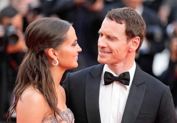 The Firebrand Red Carpet Premiere at the 76th Edition of the Cannes Film Festival Actress Alicia Vikander and husband Michael Fassbender attend the movie screening and red carpet event for Firebrand , which is in competition during the 76th edition of the Cannes Film Festival on May 21 2023, in Cannes, France Cannes Palace of Festivals and Congresses of Cannes Cannes France Copyright: xAlexandraxFechetex _ADR1775