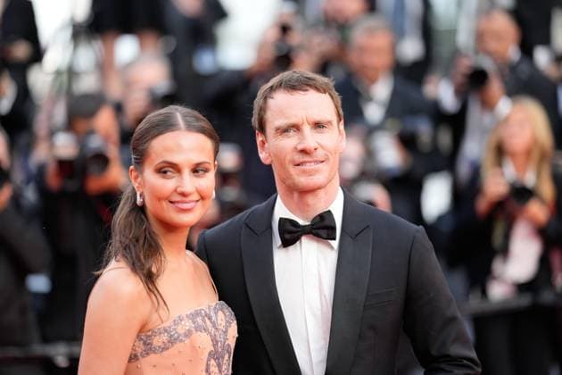 The Firebrand Red Carpet Premiere at the 76th Edition of the Cannes Film Festival Actress Alicia Vikander and husband Michael Fassbender attend the movie screening and red carpet event for Firebrand , which is in competition during the 76th edition of the Cannes Film Festival on May 21 2023, in Cannes, France Cannes Palace of Festivals and Congresses of Cannes Cannes France Copyright: xAlexandraxFechetex _ADR1788