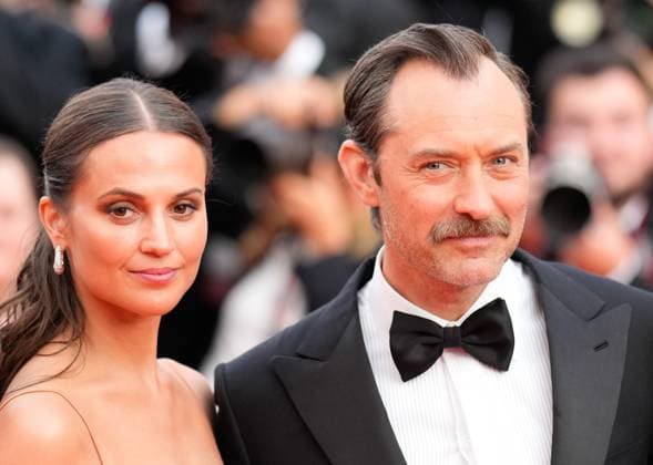 The Firebrand Red Carpet Premiere at the 76th Edition of the Cannes Film Festival Jude Law and Alicia Vikander attend the movie screening and red carpet event for Firebrand , which is in competition during the 76th edition of the Cannes Film Festival on May 21 2023, in Cannes, France Cannes Palace of Festivals and Congresses of Cannes Cannes France Copyright: xAlexandraxFechetex _ADR2014