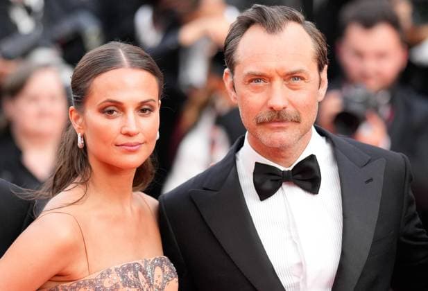 May 21, 2023, Cannes, Cannes, France: Actress ALICIA VIKANDER and actor JUDE LAW attend the screening and red carpet event for the movie Firebrand , directed by Karim AoÂ¯nouz, which is in competition, during the 76th annual Cannes film festival at Palais des Festivals on May 21, 2023 in Cannes, France. Cannes France - ZUMAf151 20230521_zsp_f151_042 Copyright: xAlexandraxFechetex