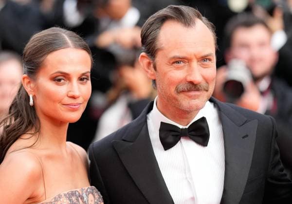 May 21, 2023, Cannes, Cannes, France: Actress ALICIA VIKANDER and actor JUDE LAW attend the screening and red carpet event for the movie Firebrand , directed by Karim AoÂ¯nouz, which is in competition, during the 76th annual Cannes film festival at Palais des Festivals on May 21, 2023 in Cannes, France. Cannes France - ZUMAf151 20230521_zsp_f151_045 Copyright: xAlexandraxFechetex