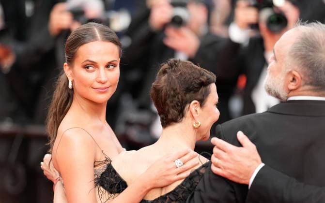 May 21, 2023, Cannes, Cannes, France: Actress ALICIA VIKANDER attends the screening and red carpet event for the movie Firebrand , directed by Karim AoÂ¯nouz, which is in competition, during the 76th annual Cannes film festival at Palais des Festivals on May 21, 2023 in Cannes, France. Cannes France - ZUMAf151 20230521_zsp_f151_034 Copyright: xAlexandraxFechetex