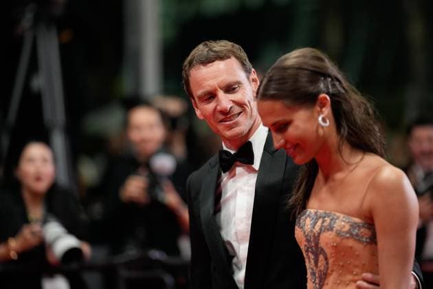 May 21, 2023, Cannes, Cannes, France: Actress Alicia Vikander and husband Michael Fassbender leave the movie screening and red carpet event for Firebrand , which is in competition during the 76th edition of the Cannes Film Festival on May 21 2023, in Cannes, France (c) IMAGO Images Cannes France - ZUMAf151 20230521_zsp_f151_067 Copyright: xAlexandraxFechetex