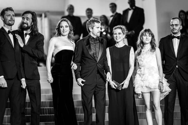 Internationale Filmfestspiele von Cannes, Acide Premiere 76e Festival International du Film de Cannes. MontÃ e des marches du film Acide . 292344 2023-05-21 Cannes France Canet, Guillaume; Philippot, Just; Docsh, laetitia  Copyright: xEstellexCarlierx xStarfacex STAR_292344_010