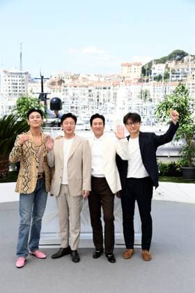 76th Cannes Film Festival 2023, Photocall film Project Silence . Pictured: Kim Tae-gon, Lee Sun-kyun, Kim Hee-won, Ju Ji-hun  Copyright: xAlbertoxTerenghi PoolxPhotoxEvenx xPoolxPhotoxEventsx01x IPA_IPA38123838