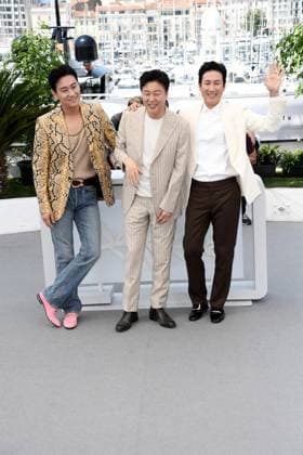 76th Cannes Film Festival 2023, Photocall film Project Silence . Pictured: Ju Ji-hun, Kim Hee-won, Lee Sun-kyun  Copyright: xAlbertoxTerenghi PoolxPhotoxEvenx xPoolxPhotoxEventsx01x IPA_IPA38123843