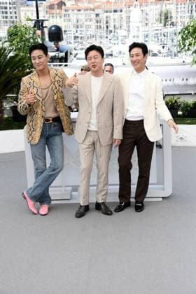 76th Cannes Film Festival 2023, Photocall film Project Silence . Pictured: Ju Ji-hun, Kim Hee-won, Lee Sun-kyun  Copyright: xAlbertoxTerenghi PoolxPhotoxEvenx xPoolxPhotoxEventsx01x IPA_IPA38123846