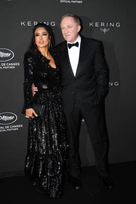 Francois Henri Pinault and Salma Hayek - 2023 Kering Women in Motion Award during the 76th annual Cannes film festival in Cannes, France. CELEBRITES : 76eme festival international de Cannes - Tapis rouge - Cannes - 21 05 2023 LionelUrman Panoramic 