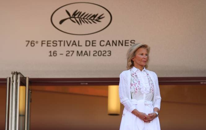 May 22, 2023, Cannes, Cote d Azur, France: Cannes Film Festival first female president IRIS KNOBLOCH attends the screening of Fallen Leaves during the 76th Annual Cannes Film Festival at Palais des Festivals on May 22, 2023 in Cannes, France Cannes France - ZUMAc179 20230522_zep_c179_117 Copyright: xMickaelxChavetx