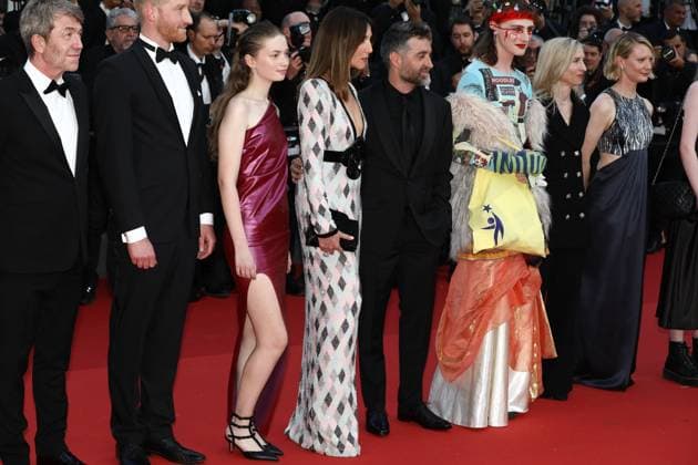 May 22, 2023, Cannes, Cote d Azur, France: Producer Phillipe Bober, Lukas Turtur, Ksenia Devriendt, Luke Barker, Mia Wasikowska, Mathieu Demy, Elsa Zylberstein, Director Jessica Hausner, Amir El-Masry, Florence Baker, Gwen Currant, Samuel D Anderson, Geraldine Bajard and Producer Johannes Schubert attend the screening of Club Zero during the 76th Annual Cannes Film Festival at Palais des Festivals on May 22, 2023 in Cannes, France Cannes France - ZUMAc179 20230522_zep_c179_153 Copyright: xMickaelxChavetx