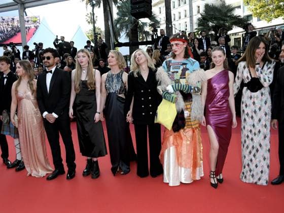 76th Cannes Film Festival 2023, evening 7 - Red Carpet film Club Zero . In the photo Lukas Turtur, Mathieu Demy, Elsa Zylberstein, Ksenia Devriendt, Luke Barker, Director Jessica Hausner, Mia Wasikowska, Florence Baker, Amir El-Masry, Gwen Currant and Samuel D Anderson Copyright: xAlbertoxTerenghix xipa-agency.nex xPoolxPhotoxEventsx01x IPA_IPA38135306