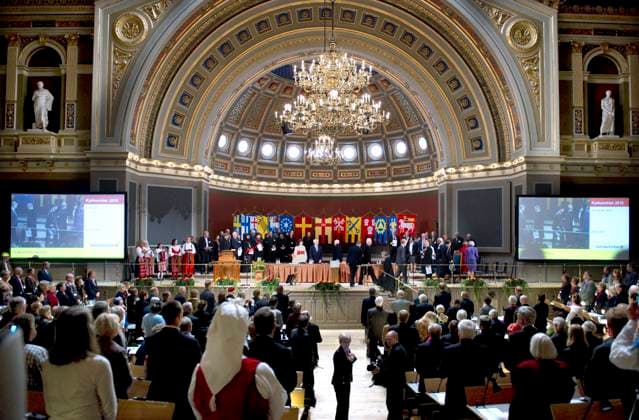 UPPSALA 20100928 The Church Council was formally opened with a mass in the cathedral with Archbishop Anders Wejryd on Tuesday The King and Queen and Minister for Culture Lena Adelsohn Liljeroth were present at the opening UPPSALA SVERIGE x10090x  Copyright: xClaudioxBrescianix xTTx KYRKOMÖTET