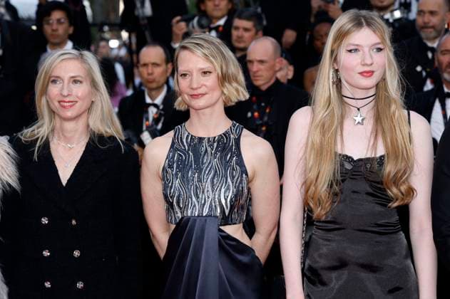 Jessica Hausner, Mia Wasikowska and Florence Baker at the premiere of the feature film Club Zero at the Festival de Cannes 2023 76 Cannes International Film Festival at the Palais des Festivals Cannes, 22 05 2023. Foto:xS.xGabschx xFuturexImage