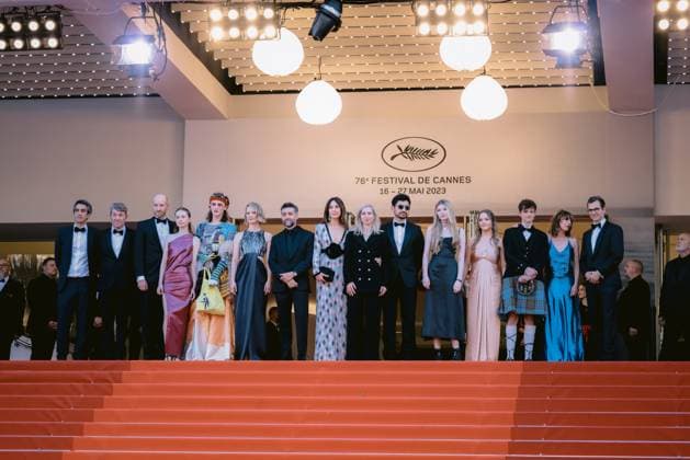 76e Festival International du Film de Cannes. MontÃ e des marches du film Club Zero . 76th International Cannes Film festival. Red crapet of Club Zero movie. 292407 2023-05-22 Cannes France Hausner, Jessica; Zylberstein, Elsa; Plissetskaia, Maia; Demy, Mathieu; Wasikowska, Mia  Copyright: xTerencexBaelenx STAR_292407_052