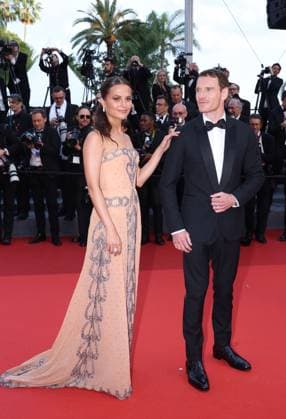 Alicia Vikander, Michael Fassbender attend the Firebrand (Le Jeu De La Reine) red carpet during the 76th annual Cannes film festival at Palais des Festivals on May 21, 2023 in Cannes, France.. DGP imageSPACE MediaPunch Copyright: ximageSPACEx