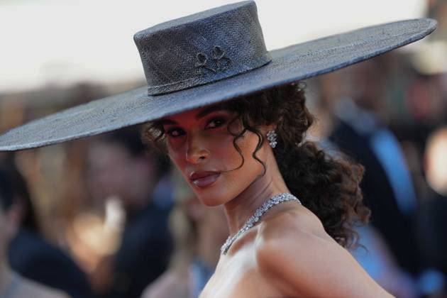Cindy Bruna CELEBRITES : 76 eme festival de Cannes - Red Carpet du film Â« Club Zero Â» - Cannes - 22 05 2023 NorbertScanella Panoramic 