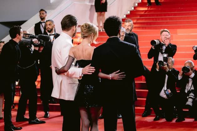 76eme Festival International du Film de Cannes. Montee des marches de The Idol. 76th International Cannes Film Festival. red Carpet of The Idol. 292423 2023-05-22 Alpes-Maritimes Cannes France Tesfaye, Abel ( The Weeknd ); Depp-Paradis, Lily Rose; Levinson, Sam  Copyright: xTerencexBaelenx STAR_292423_055