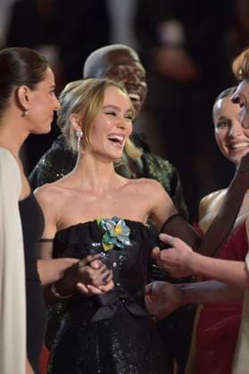 Lily-Rose Depp attend the The Idol red carpet during the 76th annual Cannes film festival at Palais des Festivals on May 22, 2023 in Cannes, France.  CAP20230522801 RoccoxSpaziani
