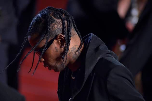 Travis Scott arrives at the The Idol red carpet during the 76th annual Cannes film festival at Palais des Festivals on May 22, 2023 in Cannes, France.  CAP20230522806 RoccoxSpaziani