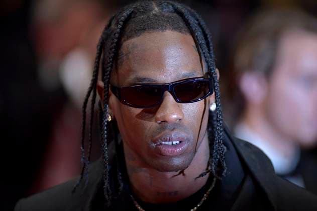 Travis Scott arrives at the The Idol red carpet during the 76th annual Cannes film festival at Palais des Festivals on May 22, 2023 in Cannes, France.  CAP20230522808 RoccoxSpaziani