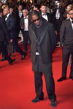Travis Scott arrives at the The Idol red carpet during the 76th annual Cannes film festival at Palais des Festivals on May 22, 2023 in Cannes, France.  CAP20230522813 RoccoxSpaziani