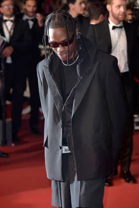 Travis Scott arrives at the The Idol red carpet during the 76th annual Cannes film festival at Palais des Festivals on May 22, 2023 in Cannes, France.  CAP20230522812 RoccoxSpaziani