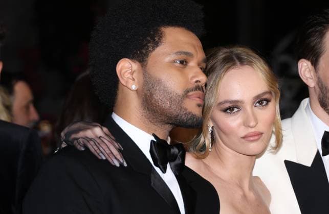 May 22, 2023, CANNES, FRANCE: Abel The Weeknd Tesfaye, Lily Rose Depp and Sam Levison attend the The Idol red carpet during the 76th annual Cannes film festival at Palais des Festivals on May 22, 2023 in Cannes, France. CANNES FRANCE - ZUMAs181 20230522_zea_s181_138 Copyright: xDGPx
