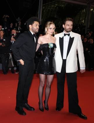 May 22, 2023, CANNES, FRANCE: Abel The Weeknd Tesfaye, Lily Rose Depp and Sam Levison attend the The Idol red carpet during the 76th annual Cannes film festival at Palais des Festivals on May 22, 2023 in Cannes, France. CANNES FRANCE - ZUMAs181 20230522_zea_s181_145 Copyright: xDGPx