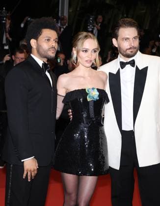 May 22, 2023, CANNES, FRANCE: Abel The Weeknd Tesfaye, Lily Rose Depp and Sam Levison attend the The Idol red carpet during the 76th annual Cannes film festival at Palais des Festivals on May 22, 2023 in Cannes, France. CANNES FRANCE - ZUMAs181 20230522_zea_s181_148 Copyright: xDGPx