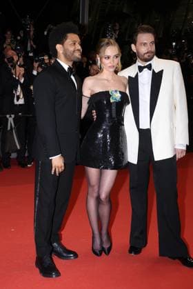May 22, 2023, CANNES, FRANCE: Abel The Weeknd Tesfaye, Lily Rose Depp and Sam Levison attend the The Idol red carpet during the 76th annual Cannes film festival at Palais des Festivals on May 22, 2023 in Cannes, France. CANNES FRANCE - ZUMAs181 20230522_zea_s181_149 Copyright: xDGPx