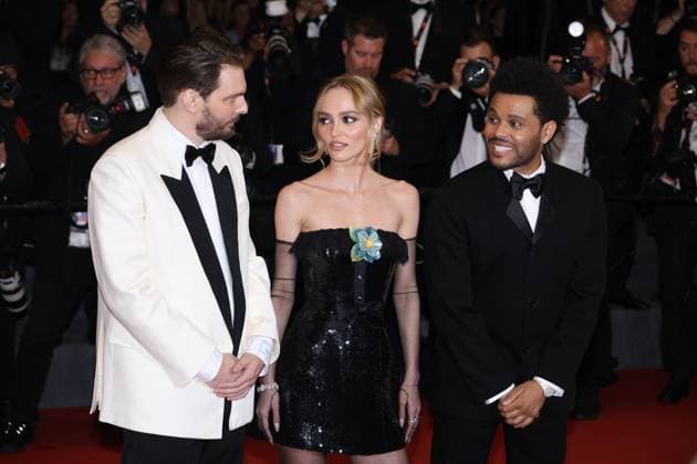 May 22, 2023, CANNES, FRANCE: Abel The Weeknd Tesfaye, Lily Rose Depp and Sam Levison attend the The Idol red carpet during the 76th annual Cannes film festival at Palais des Festivals on May 22, 2023 in Cannes, France. CANNES FRANCE - ZUMAs181 20230522_zea_s181_151 Copyright: xDGPx