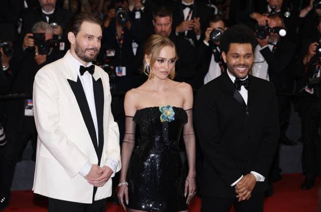 May 22, 2023, CANNES, FRANCE: Abel The Weeknd Tesfaye, Lily Rose Depp and Sam Levison attend the The Idol red carpet during the 76th annual Cannes film festival at Palais des Festivals on May 22, 2023 in Cannes, France. CANNES FRANCE - ZUMAs181 20230522_zea_s181_152 Copyright: xDGPx