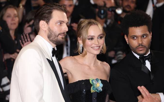 May 22, 2023, CANNES, FRANCE: Abel The Weeknd Tesfaye, Lily Rose Depp and Sam Levison attend the The Idol red carpet during the 76th annual Cannes film festival at Palais des Festivals on May 22, 2023 in Cannes, France. CANNES FRANCE - ZUMAs181 20230522_zea_s181_155 Copyright: xDGPx
