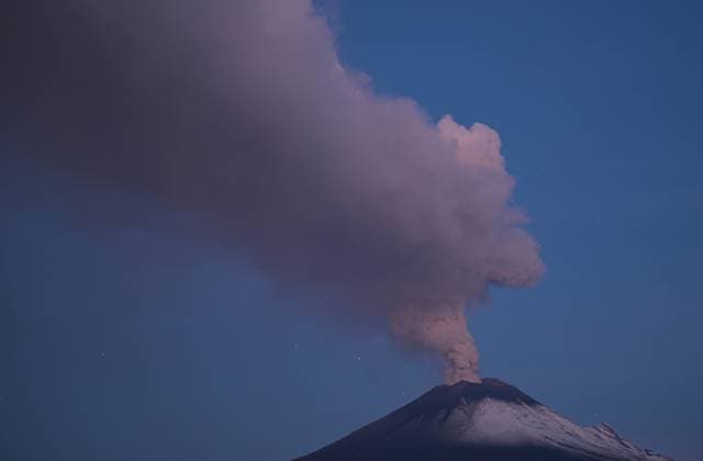 (230523) -- PUEBLA, May 23, 2023 -- This photo taken on May 22, 2023 shows a view of the Popocatepetl volcano observed from the state of Puebla, Mexico. Mexican authorities on Sunday raised the alert level due to the recent increased activity of Popocatepetl volcano. The alert level was raised from yellow phase two to yellow phase three, one step below the red alert, said Laura Velazquez, head of the Mexican National Civil Protection Coordination Agency, at a press conference. ) MEXICO-PUEBLA-VOLCANO-POPOCATEPETL-ERUPTION XinxYuewei 