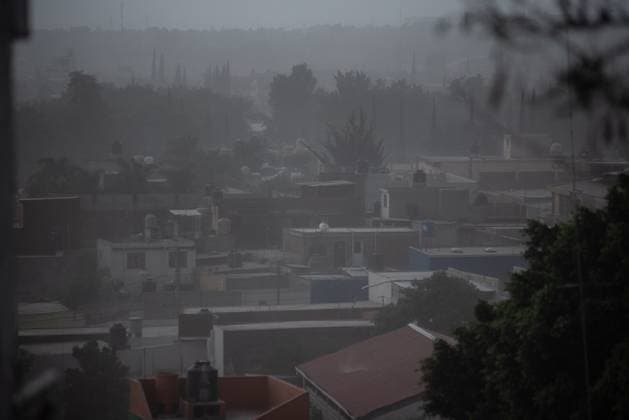May 22, 2023: More than 40 towns in Mexico are in an emergency due to the intense volcanic activity of the Popocatepetl volcano. In the town of Atlixco there is a large amount of volcanic ash that has covered the city. - ZUMAqp1_ 20230522_zip_qp1_008 Copyright: xHectorxAdolfoxQuintanarxPerezx