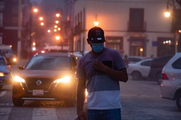 May 22, 2023: More than 40 towns in Mexico are in an emergency due to the intense volcanic activity of the Popocatepetl volcano. In the town of Atlixco there is a large amount of volcanic ash that has covered the city. - ZUMAqp1_ 20230522_zip_qp1_017 Copyright: xHectorxAdolfoxQuintanarxPerezx