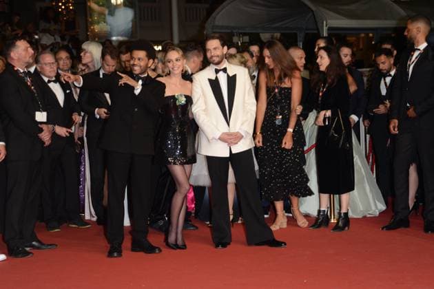 May 22, 2023, CANNES, France: CANNES, FRANCE - MAY 22: Abel The Weeknd Tesfaye, Lily-Rose Depp and Sam Levinson attend the The Idol red carpet during the 76th annual Cannes film festival at Palais des Festivals on May 22, 2023 in Cannes, France. CANNES France - ZUMAi09_ 20230522_zaf_i09_069 Copyright: xFrederickxInjimbertx