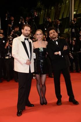 May 22, 2023, CANNES, France: CANNES, FRANCE - MAY 22: Abel The Weeknd Tesfaye, Lily-Rose Depp and Sam Levinson attend the The Idol red carpet during the 76th annual Cannes film festival at Palais des Festivals on May 22, 2023 in Cannes, France. CANNES France - ZUMAi09_ 20230522_zaf_i09_070 Copyright: xFrederickxInjimbertx