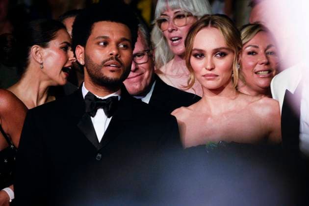 IPP Photo Daniele Cifala™ Cannes 22 05 2023 The Idol Red Carpet The 76th Annual Cannes Film Festival in the photo Canadian singer Abel Makkonen Tesfaye aka The Weeknd, French US actress Lily Rose Depp Italy Photo Press World Copyright  0