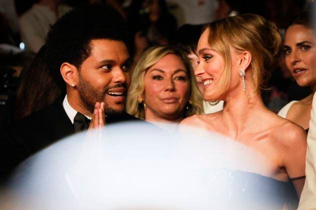 IPP Photo Daniele Cifala™ Cannes 22 05 2023 The Idol Red Carpet The 76th Annual Cannes Film Festival in the photo Canadian singer Abel Makkonen Tesfaye aka The Weeknd, French US actress Lily Rose Depp Italy Photo Press World Copyright  0